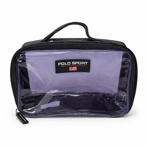 Vintage Polo Sport Ralph Lauren Clear PVC Clear Cosmetic Bag Toiletry Travel Y2K